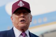 President Trump Visits Fort Bragg To Honor U.S. Forces - Source: Getty